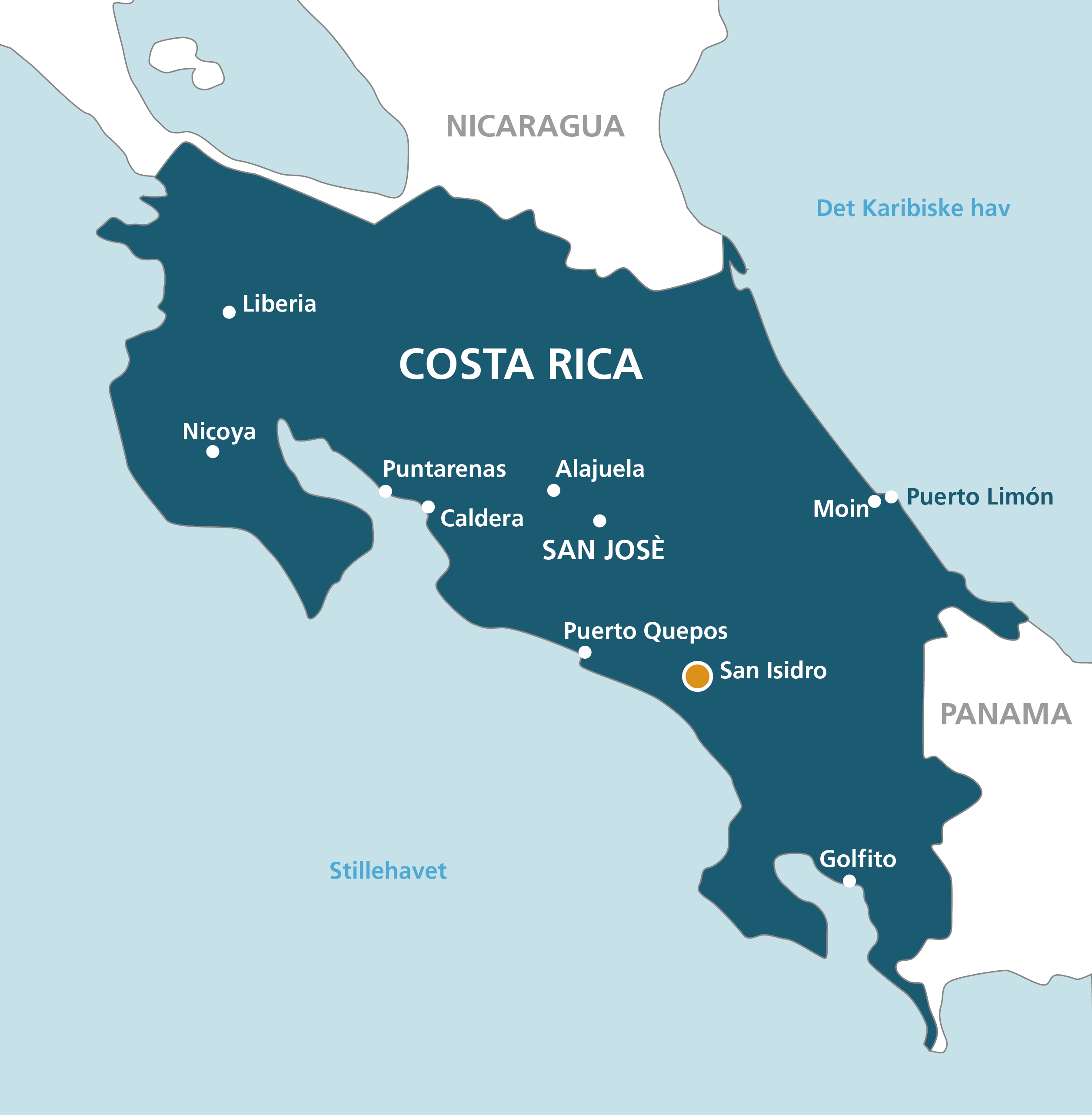 Costa Rica Kulturstudier   Map Costarica 